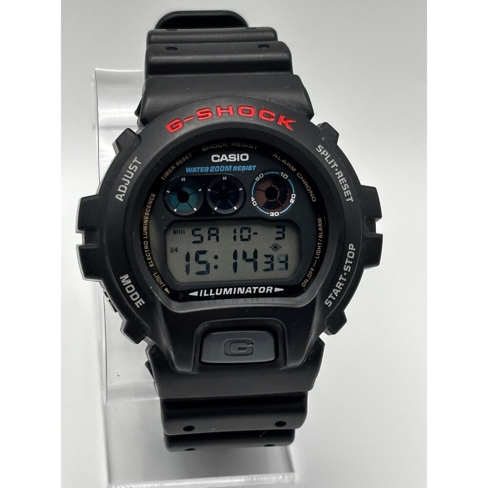 G-SHOCK Illuminator DW-6900 multifunction black digital men's watch, working